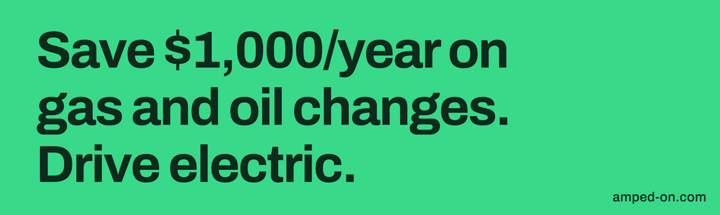 Drive electric, save $1000/year - Bumper sticker